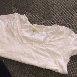 Free People Cream Tee